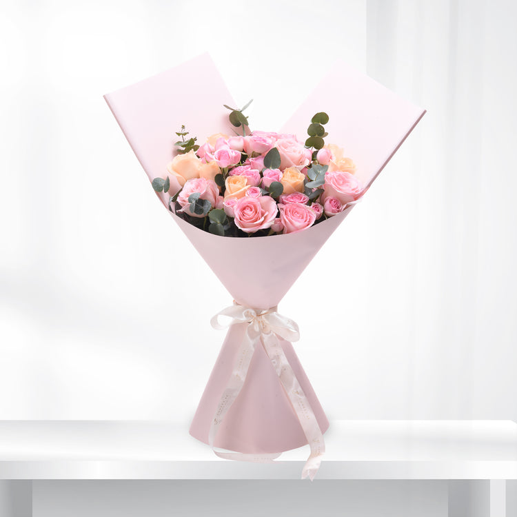 Pastel Petals Rose Bouquet
