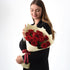 12 Roses Eternal Love Bouquet with Chocolate Cake - Zuvees.ae