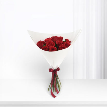 12 Red Roses Bouquet - Zuvees.ae