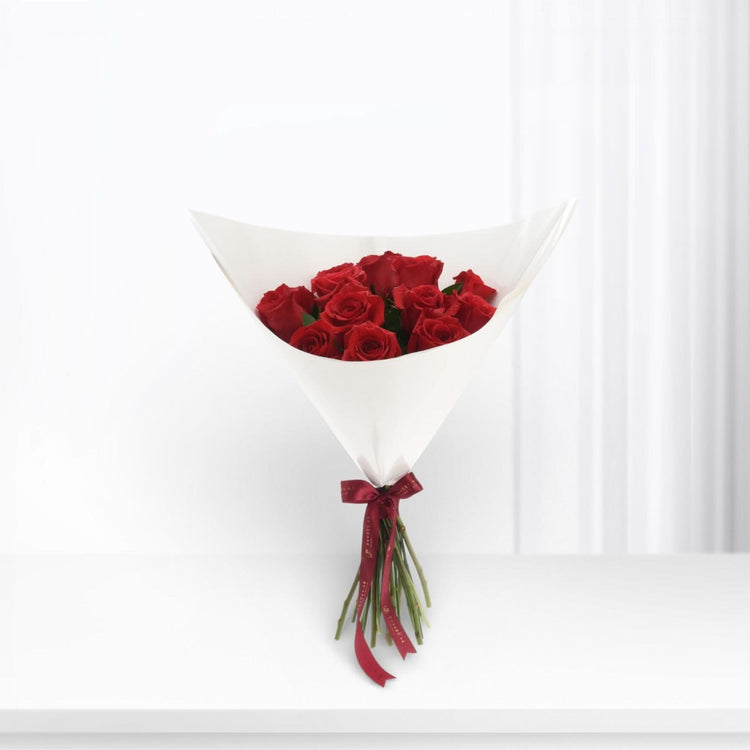 12 Red Roses Bouquet - Zuvees.ae