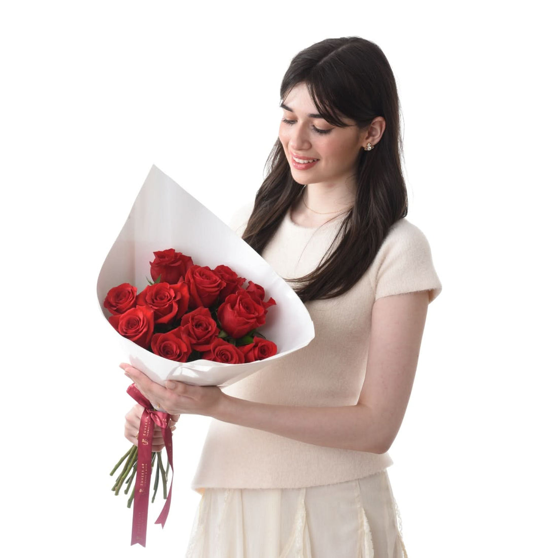 12 Red Roses Bouquet Cake Combo - Zuvees.ae