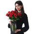 24 Red Roses In Vase - Zuvees.ae