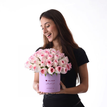 51 Blush Roses Love Vase - Zuvees.ae
