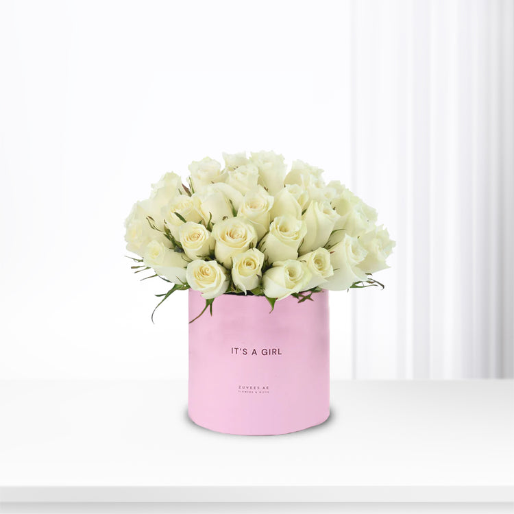 51 Celestial Roses Its A Girl Vase - Zuvees.ae