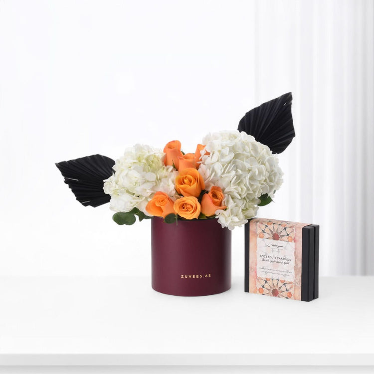 Golden Pearl Bloom Box with Mirzam Chocolates