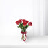 6 Roses In Glass Vase - Zuvees.ae