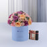 Pastel roses and carnations in light blue box with "YOU DAD" message.