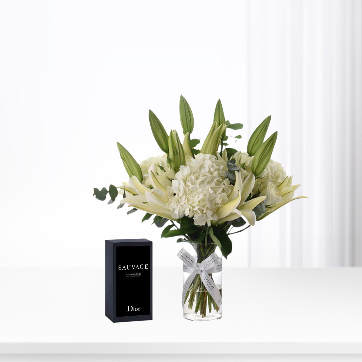 Celestial Bloom Glass Vase Perfume Combo - Zuvees.ae