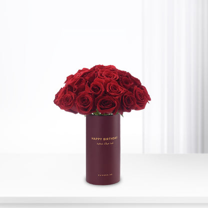 Classic 31 Red Roses in Birthday Vase - Zuvees.ae
