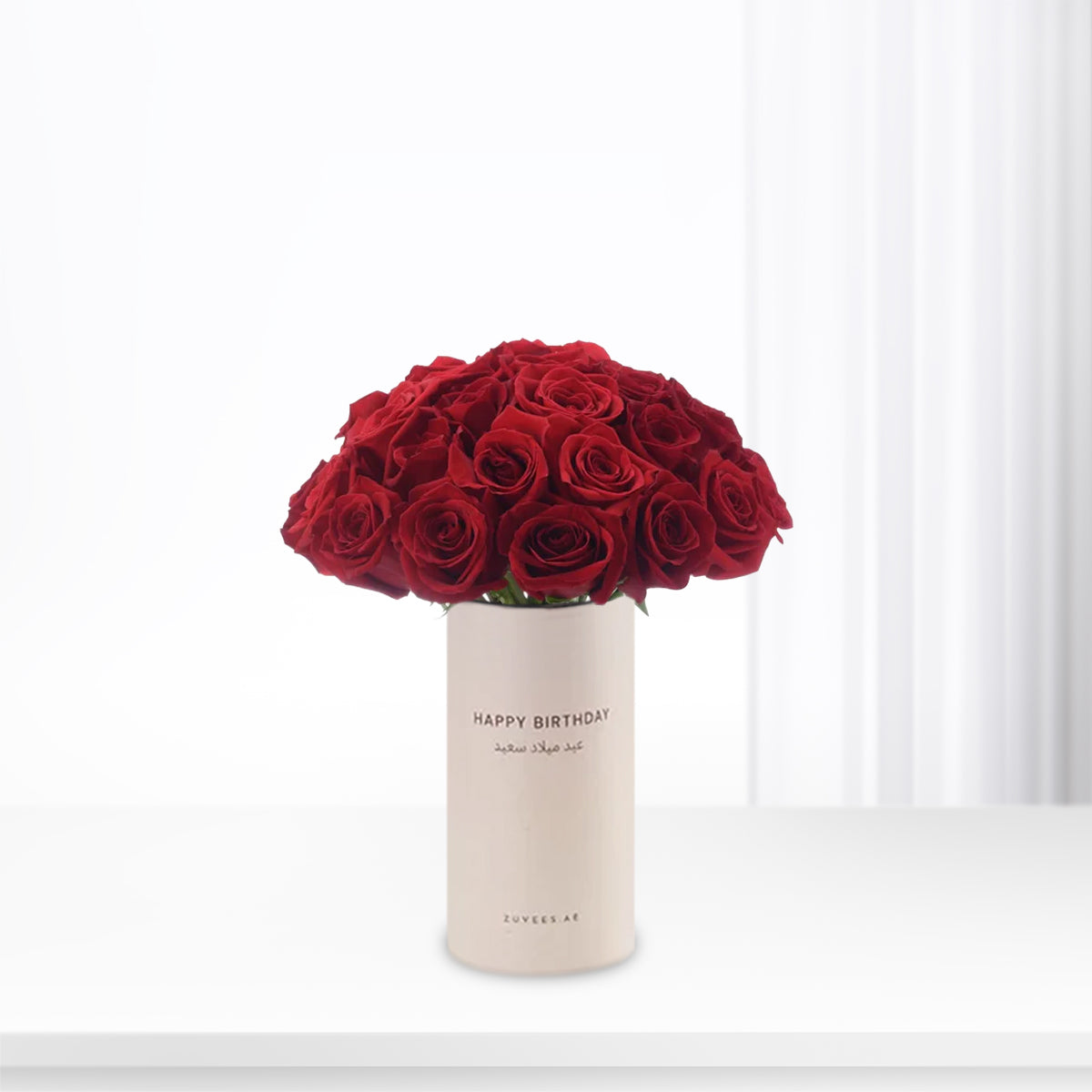 Classic 31 Red Roses in Birthday Vase - Zuvees.ae