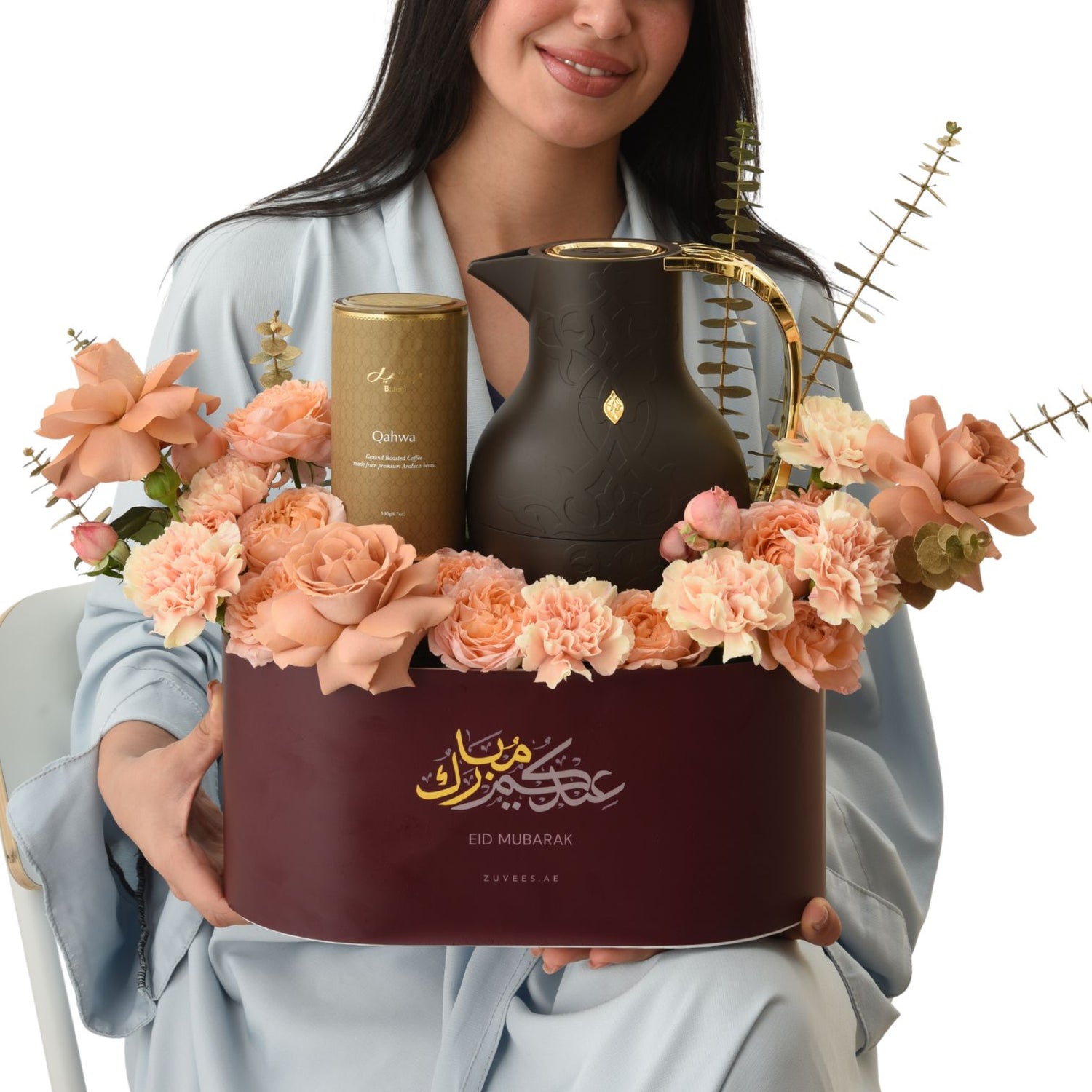Coffee-Blush Florals Eid Edition - Zuvees.ae