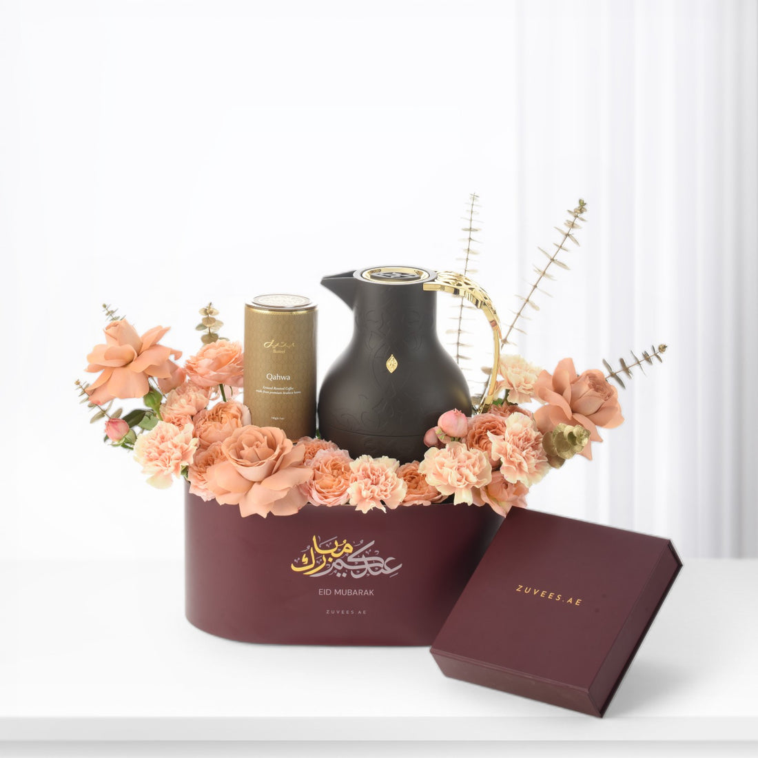 Coffee-Blush Florals Indulgence Combo - Zuvees.ae