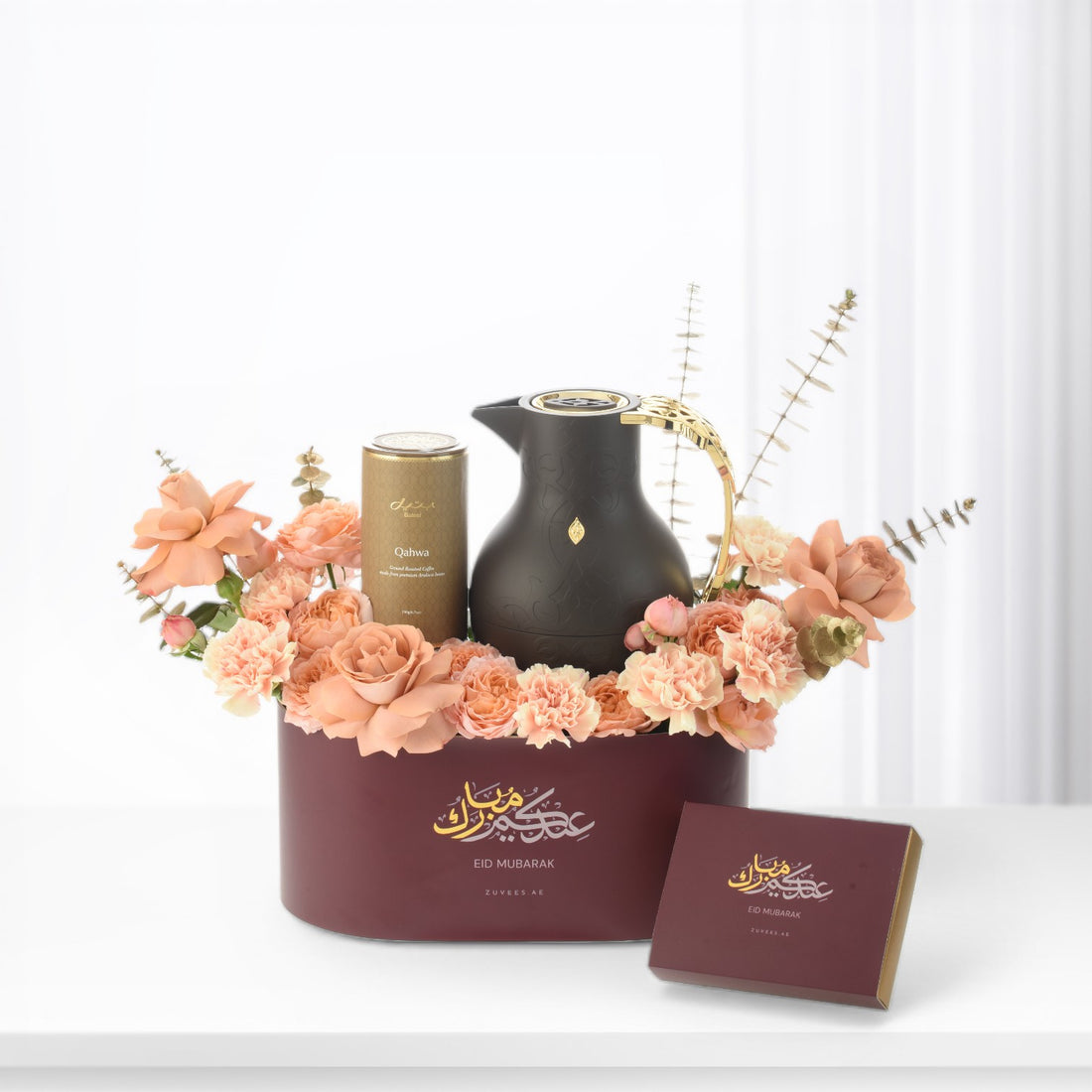 Coffee-Blush Florals Indulgence Combo - Zuvees.ae