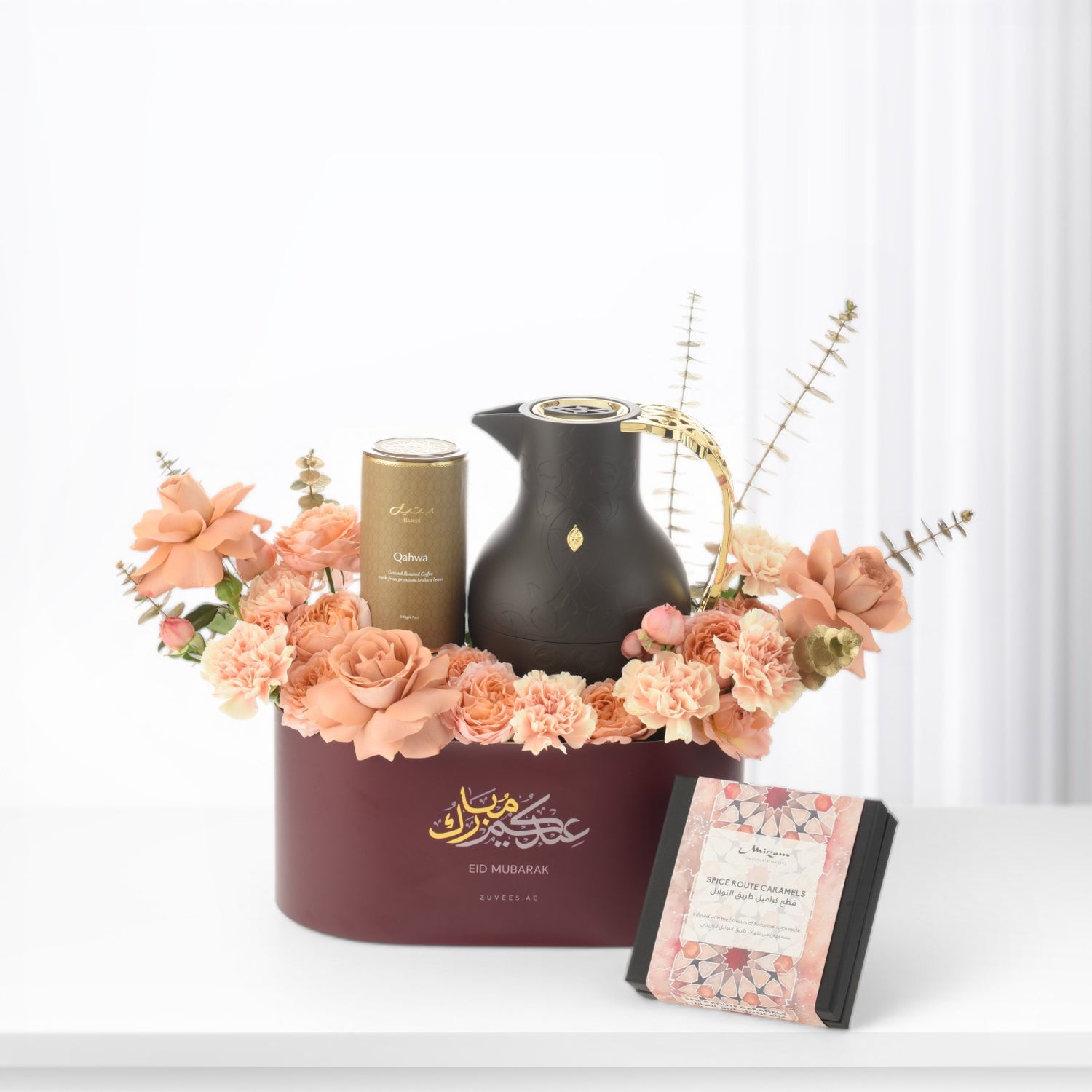 Coffee-Blush Florals Indulgence Combo - Zuvees.ae