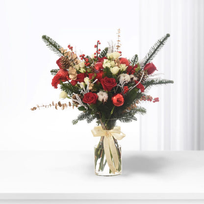 Golden Christmas Eve Vase