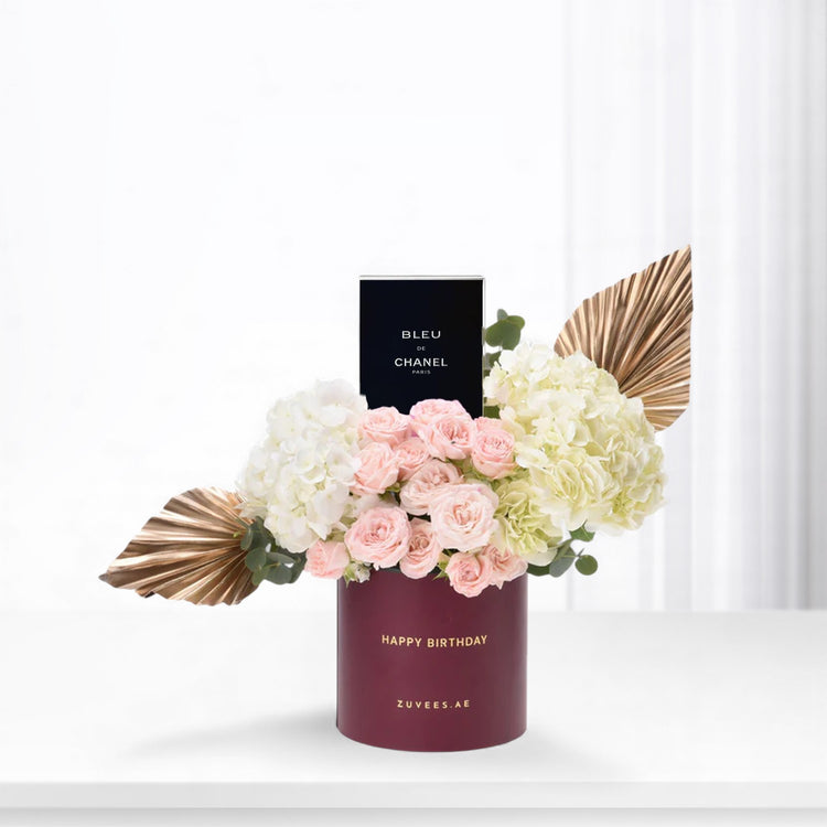 Golden Grace Birthday Bloom Box Perfume Combo - Zuvees.ae