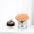 Peach Whisper In Glass Vase Cake Combo - Zuvees.ae