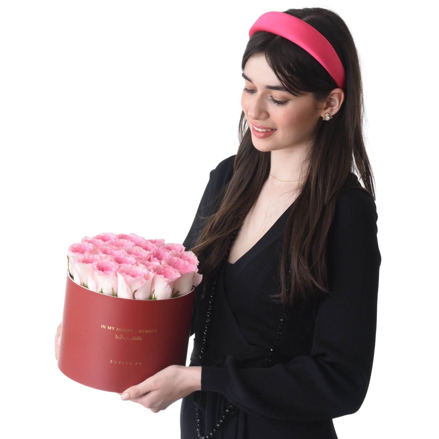 Pink in Bloomlight In Red Box Cake Combo - Zuvees.ae