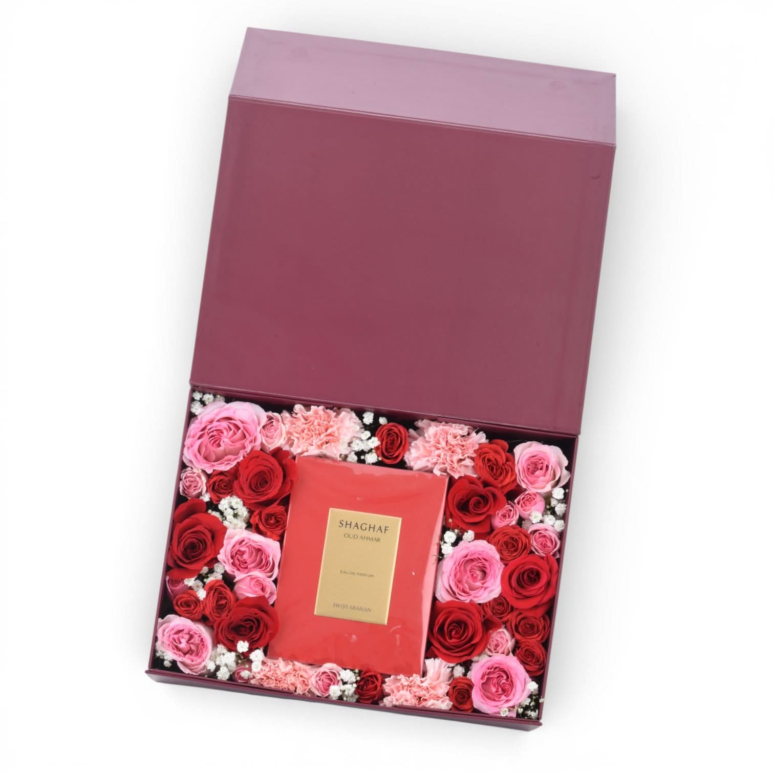 Pinkish Love Bloom Hamper Box - Zuvees.ae