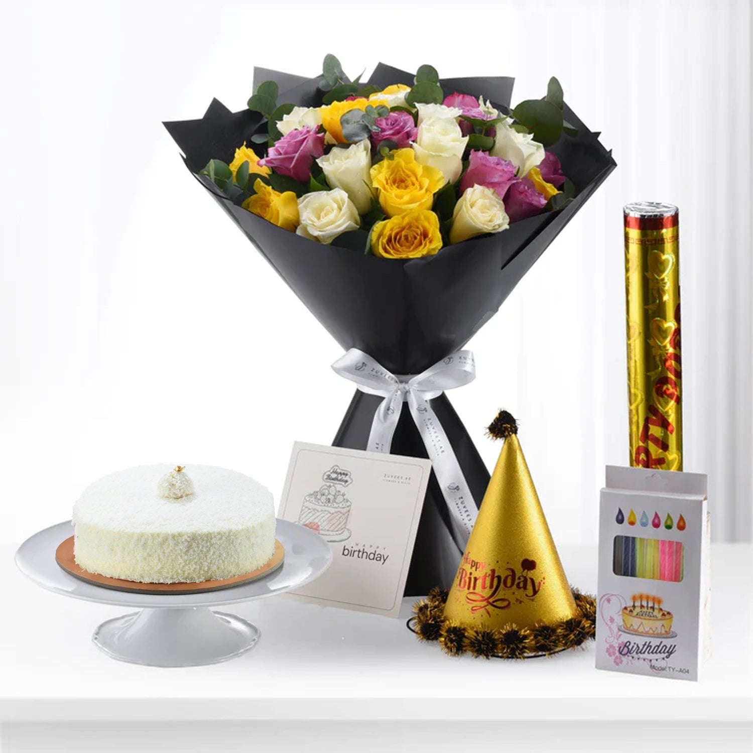 Radiant Rhapsody Bouquet Birthday Bundle - Zuvees.ae