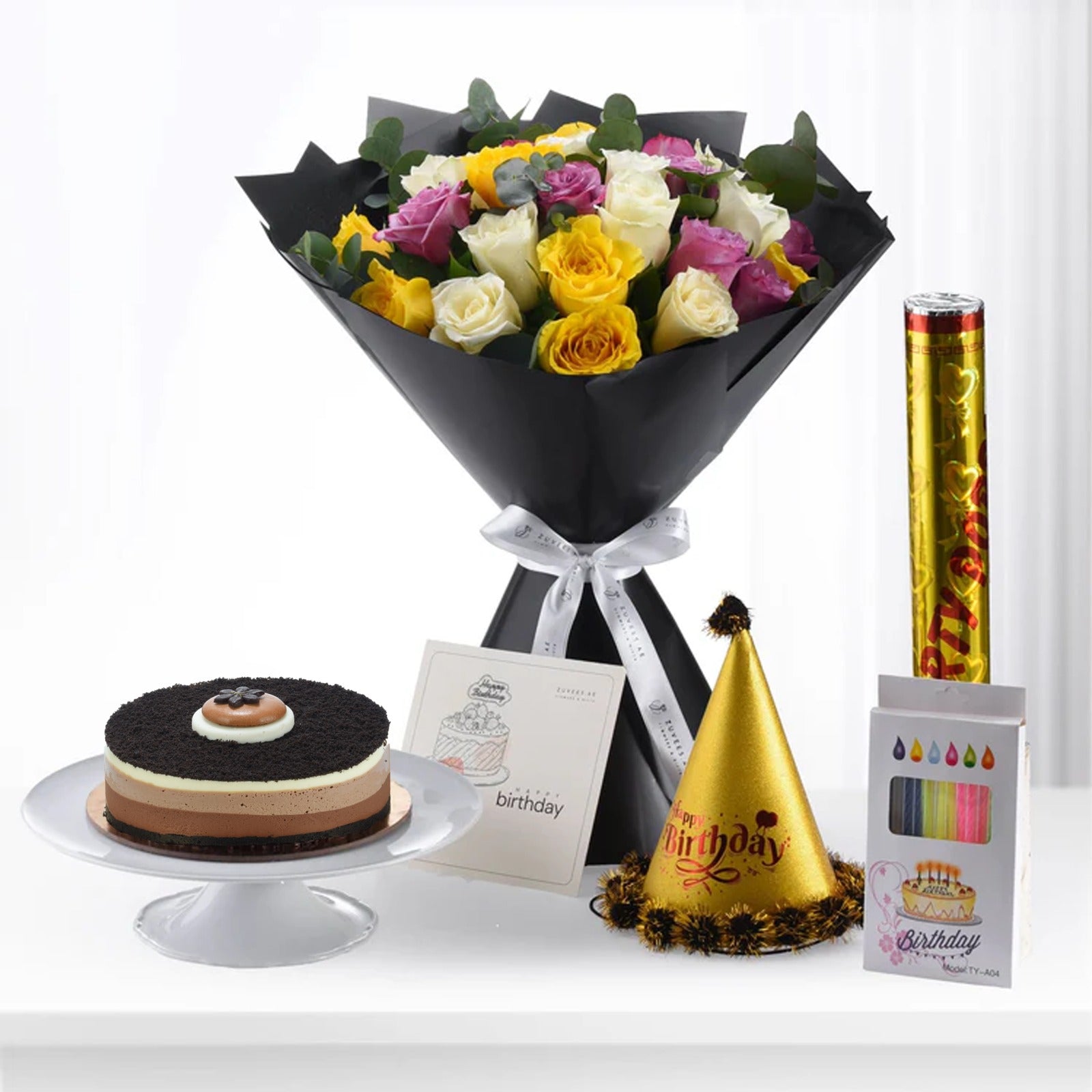 Radiant Rhapsody Bouquet Birthday Bundle - Zuvees.ae