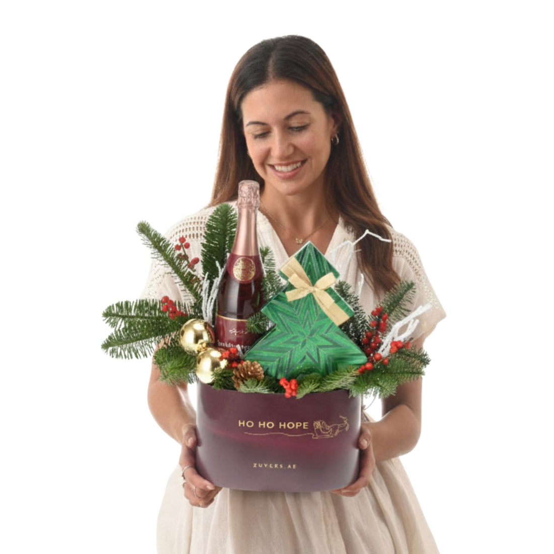 Ho Ho Hope Evergreen Gift Box