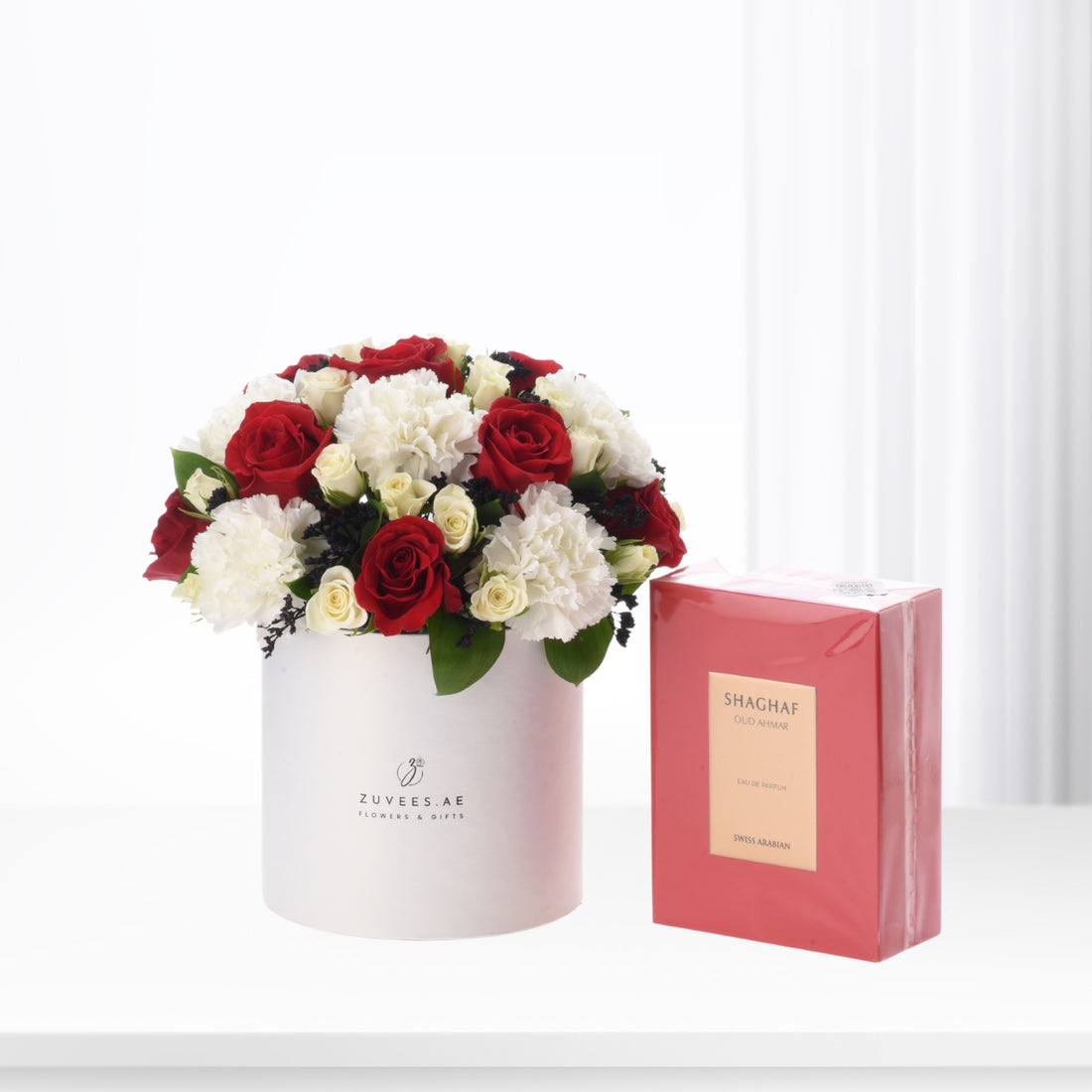 Red Sands Bloom White Box With Shagaf Oud Perfume