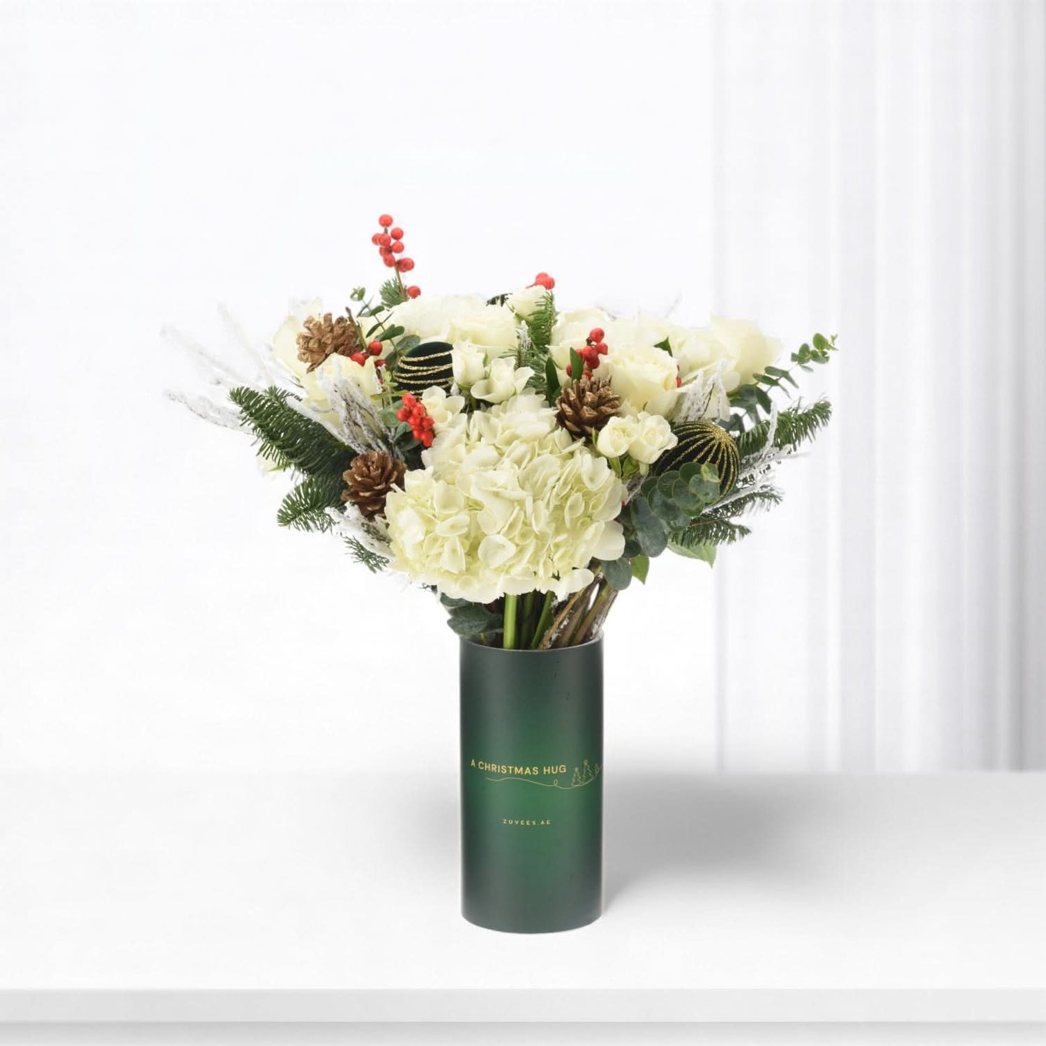 Snowy Christmas Bloom Vase