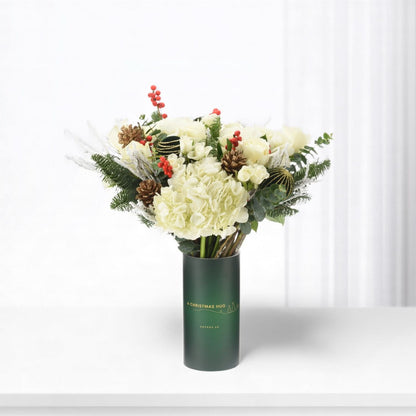 Snowy Christmas Bloom Vase