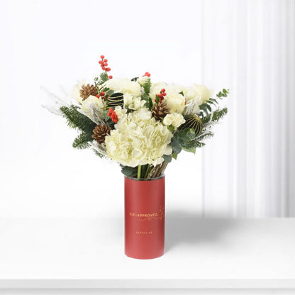 Snowy Christmas Bloom Vase