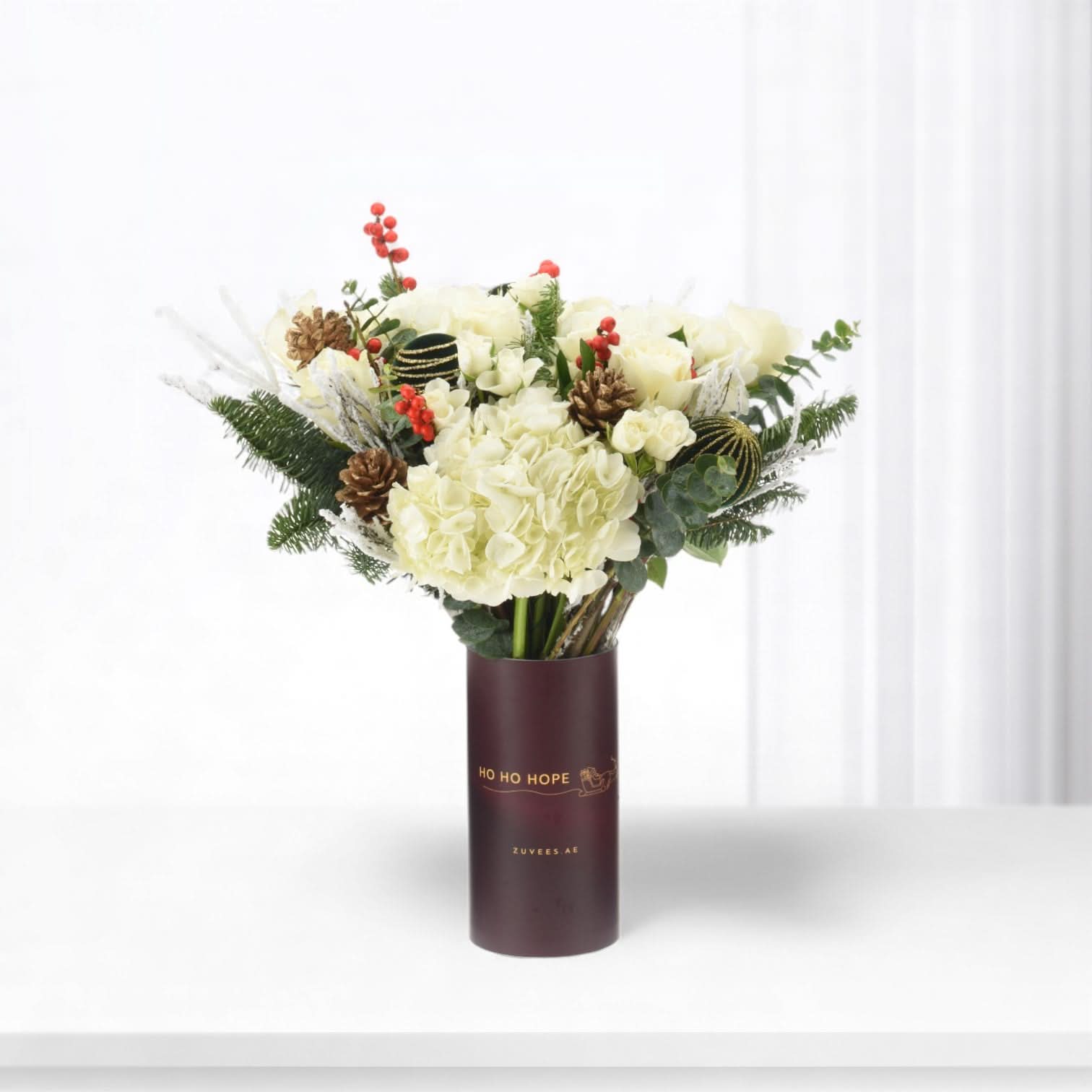 Snowy Christmas Bloom Vase