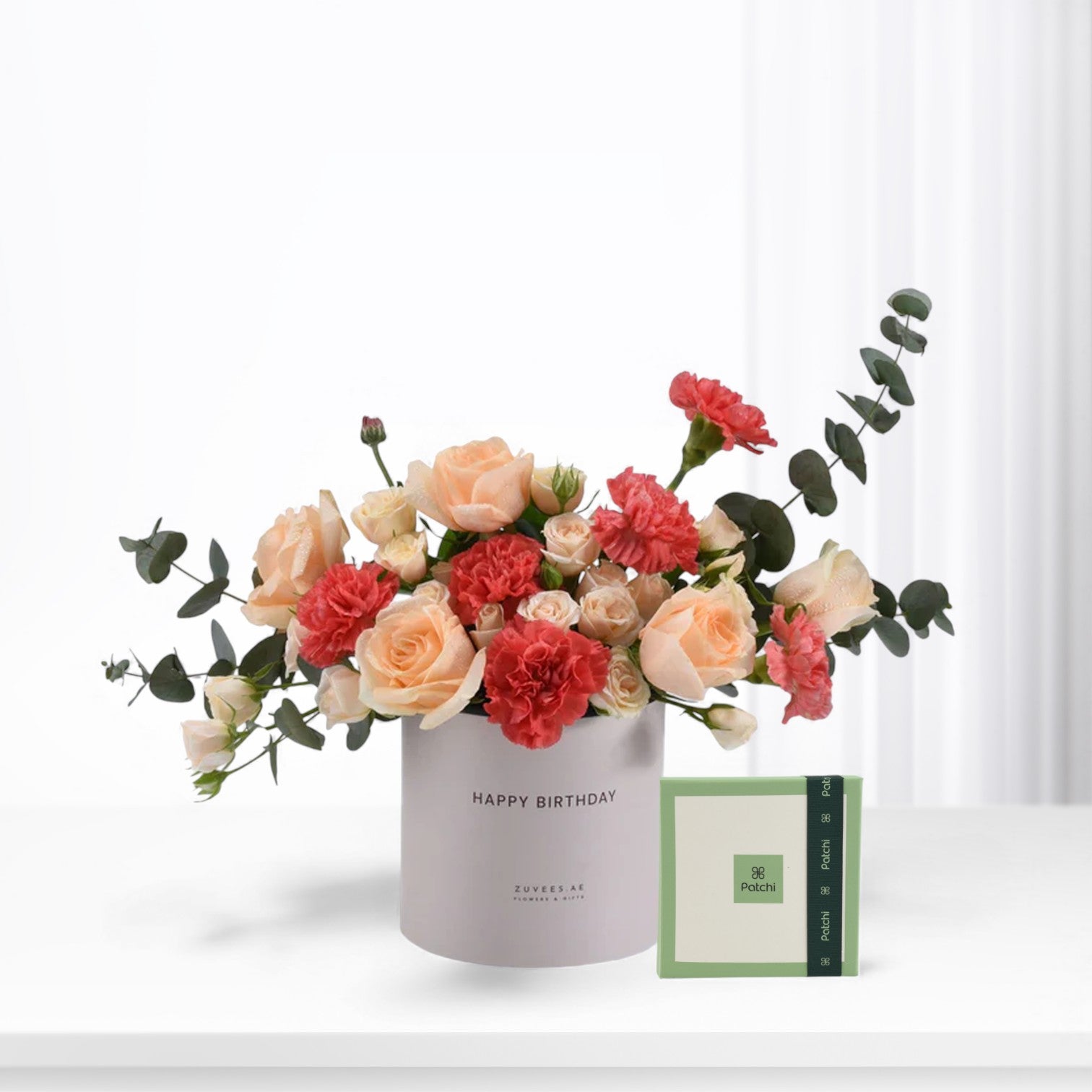 Sunset Bliss Birthday Box Chocolate Combo - Zuvees.ae