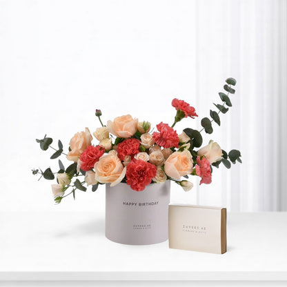 Sunset Bliss Birthday Box Chocolate Combo - Zuvees.ae