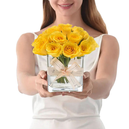 Sunshine Bliss In Glass Vase