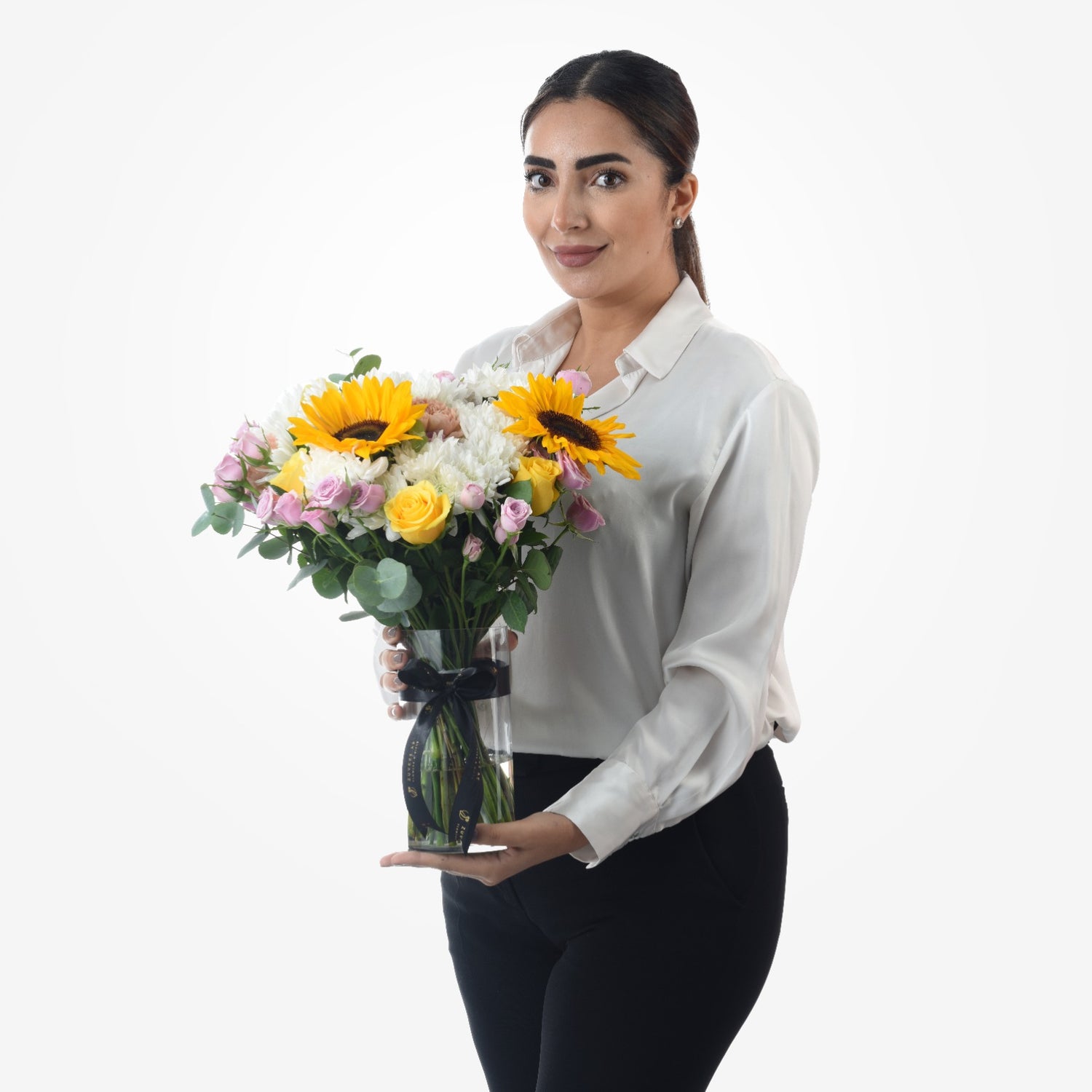 Golden Glow Vase Arrangement