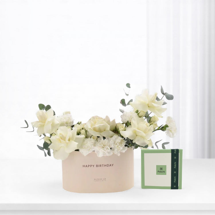 White Mirage Happy Birthday Box Chocolate Combo - Zuvees.ae