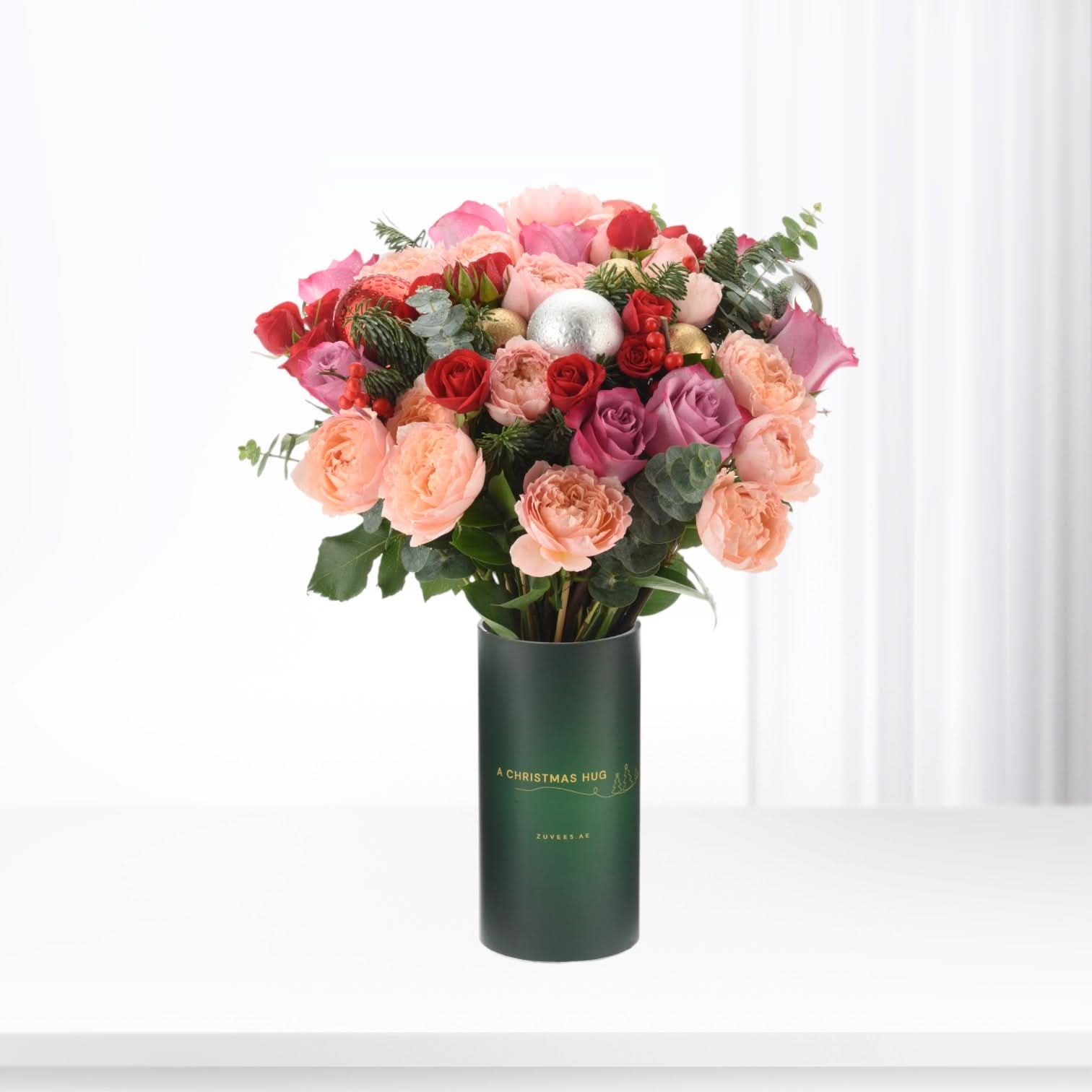 Winter Wishes Rose Vase