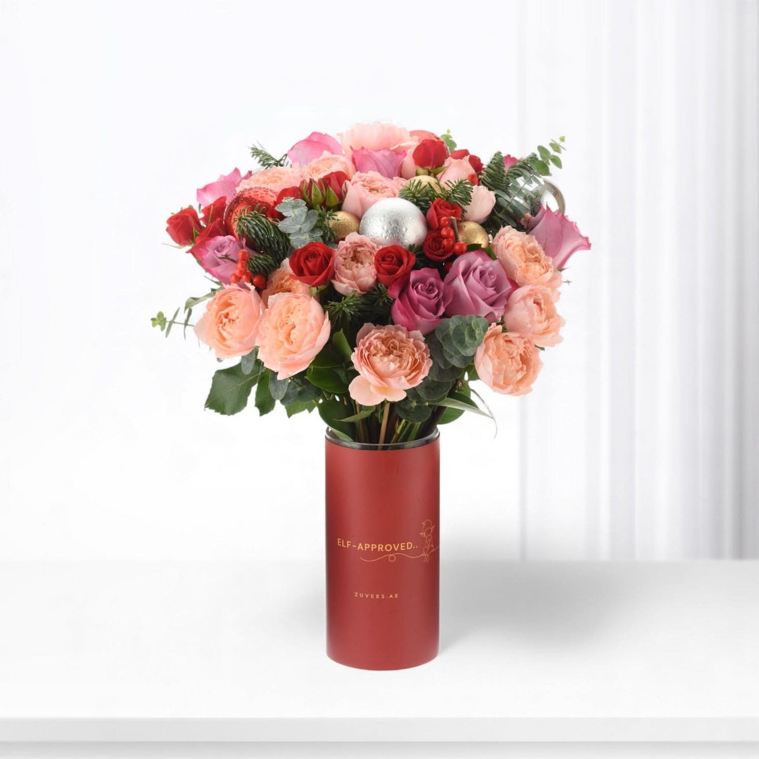 Winter Wishes Rose Vase