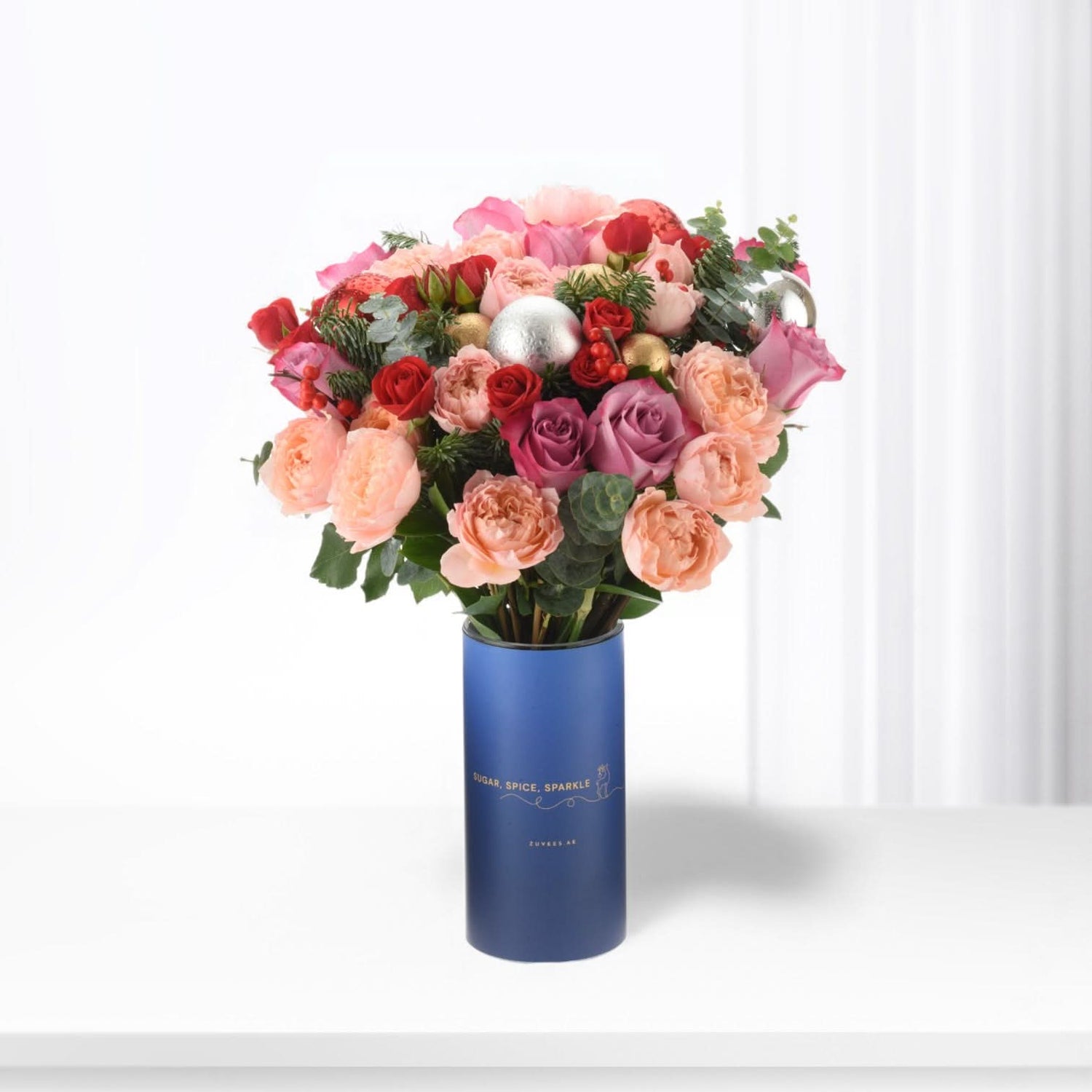Winter Wishes Rose Vase