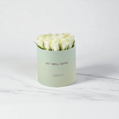 White Charm Birthday Roses Box