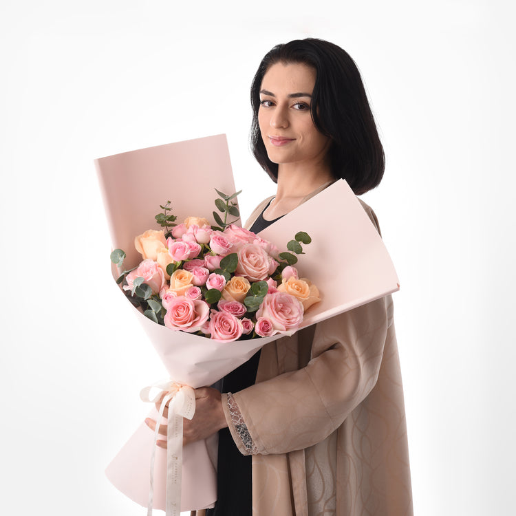 Pastel Petals Rose Bouquet