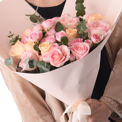 Pastel Petals Rose Bouquet