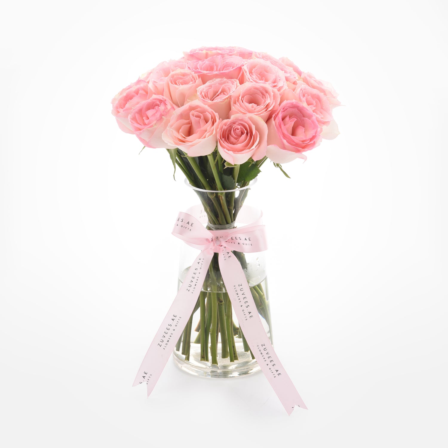 Sweet Pink Roses Vase