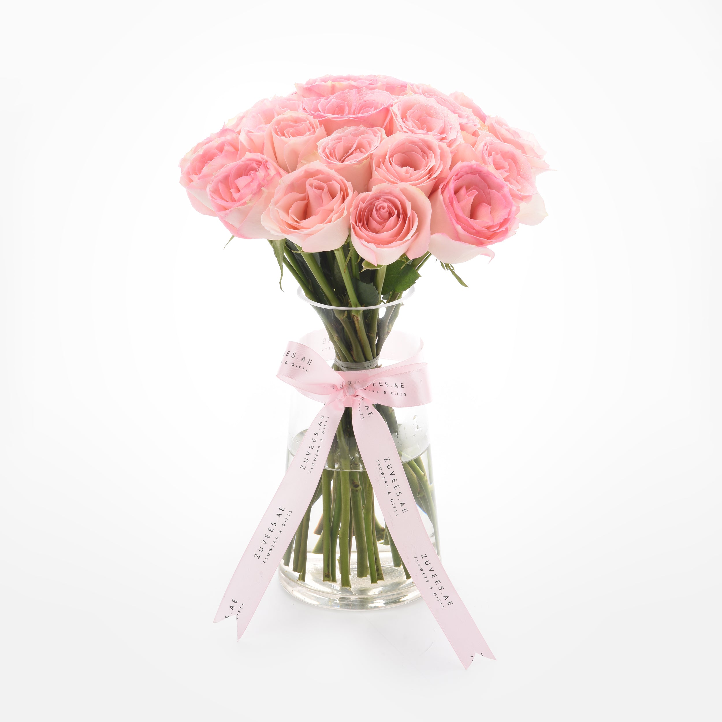 Sweet Pink Roses Vase