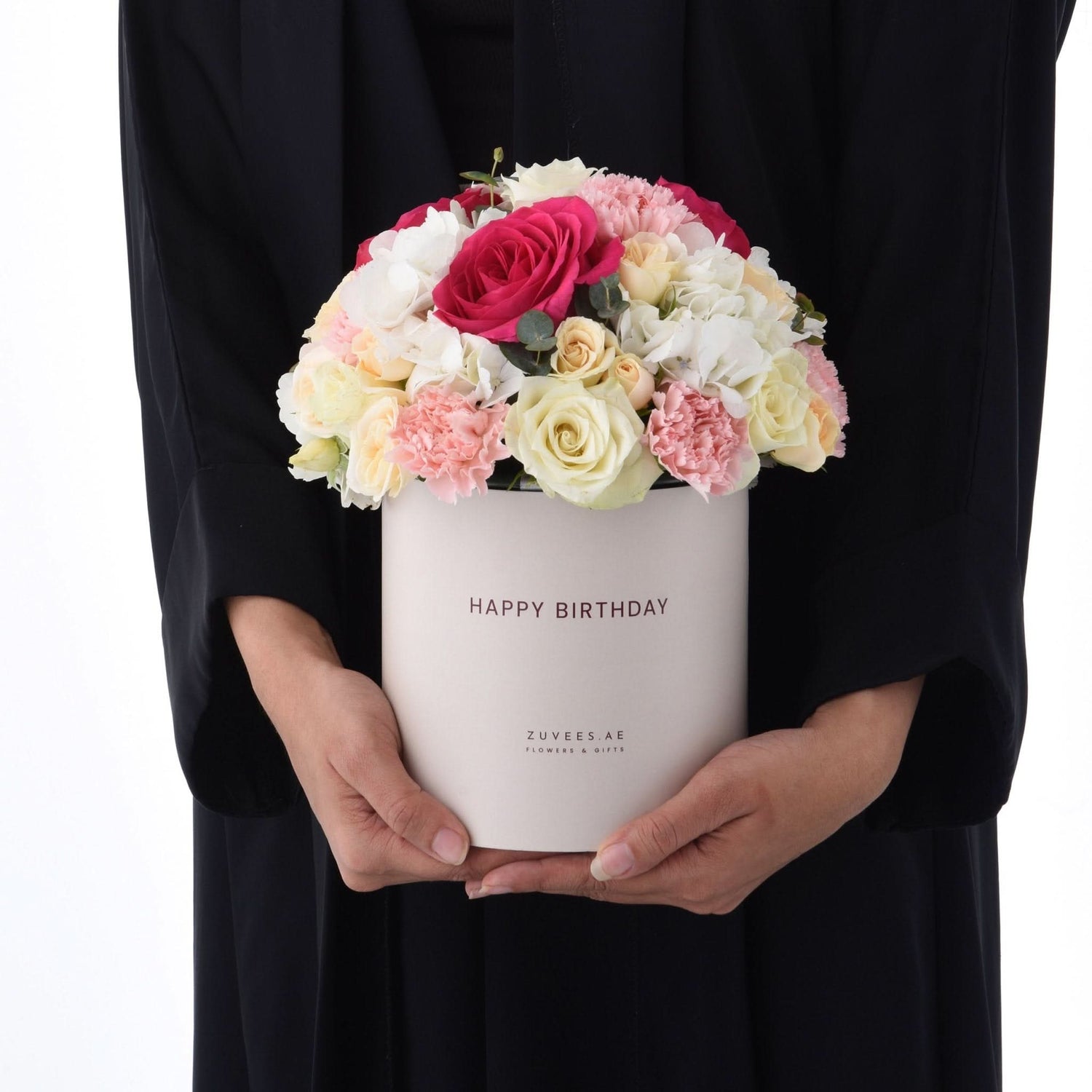 Pink Floyd &amp; Ivory Birthday Bloom Box - Zuvees.ae