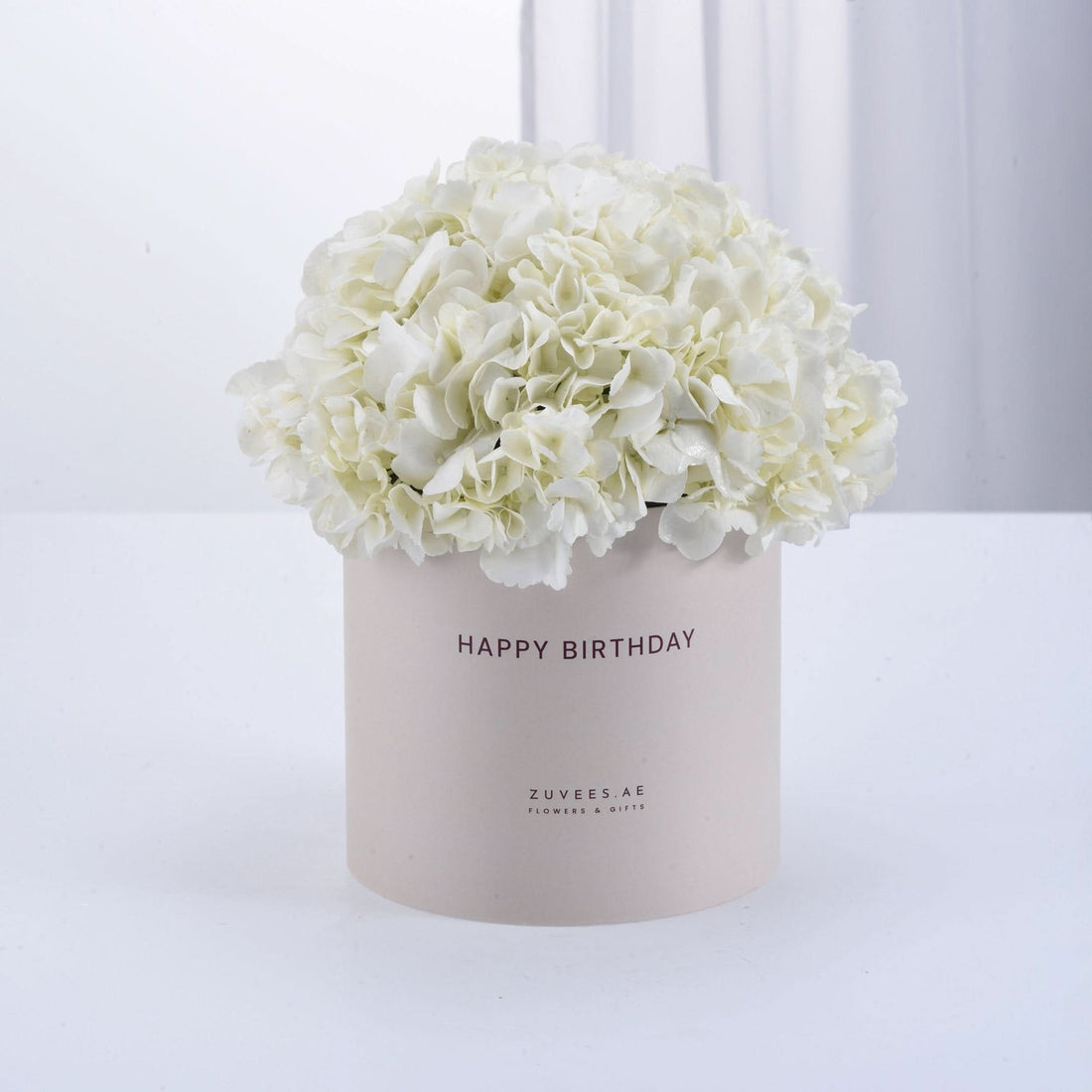 Pure Bliss Hydrangea Birthday Box - Zuvees.ae