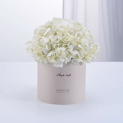 Pure Bliss Hydrangea Birthday Box - Zuvees.ae