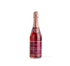 Elegant 750ml bottle of Sparkling Apple & Pomegranate Drink, rich red hue, gold foil cap.
