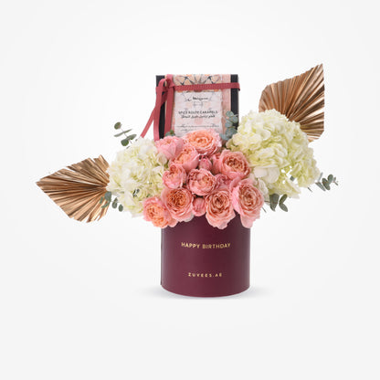 Golden Peach – Birthday Bloom Box with Mirzam