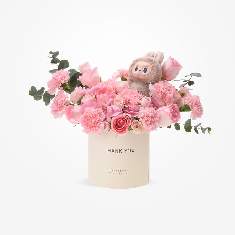 Labubu Pink Bloom Thank You Box